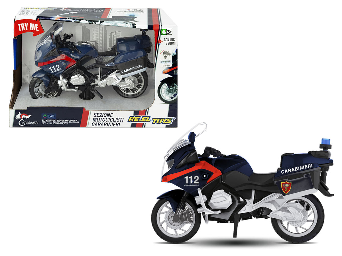 Moto carabinieri a frizione con luci e suoni