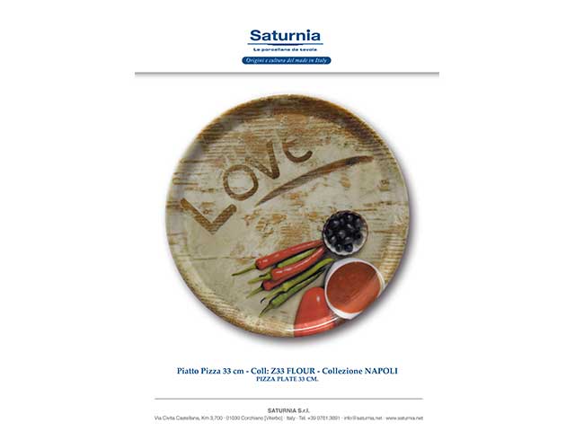 Piatto pizza Flour Love 33cm