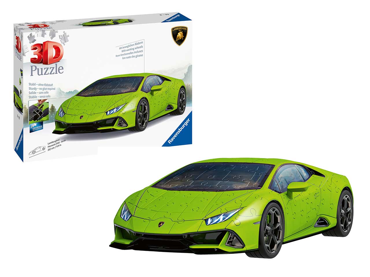 Puzzle 3d lamborghini huracán evo verde