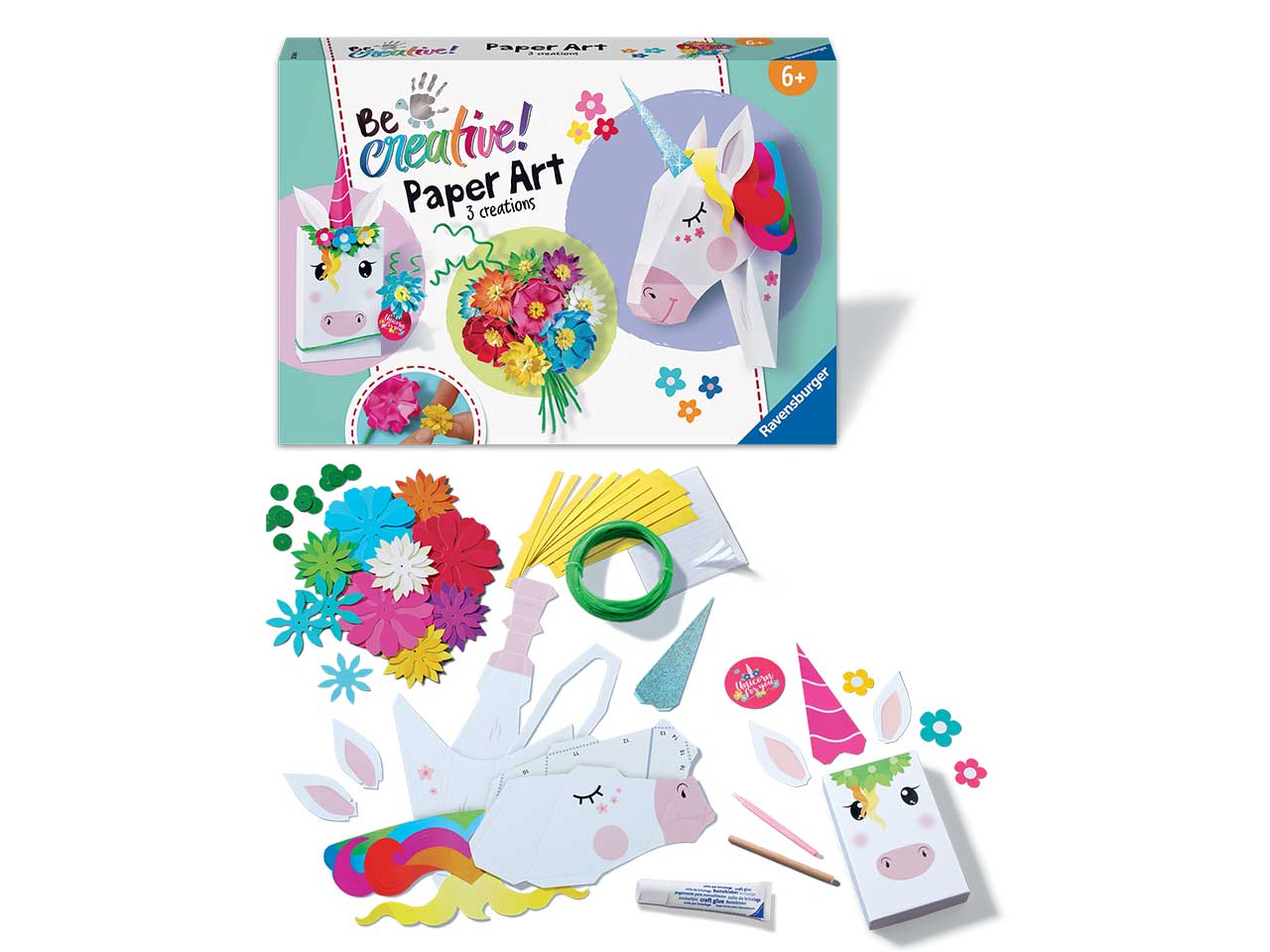 Be creative midi xl: paper art fiori e unicoro