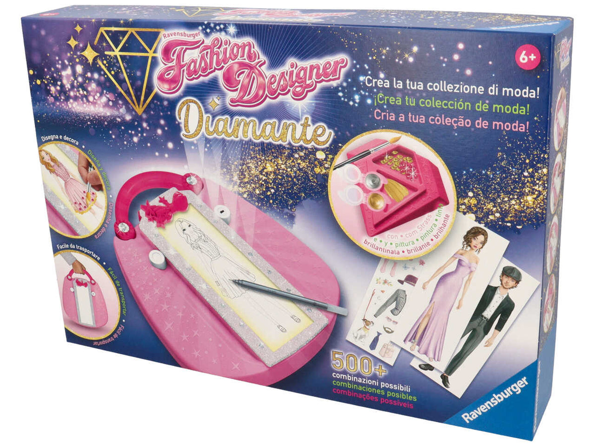 Fashion Designer: Set Diamante con 200 Strass e Proiettore Luminoso - Ravensburger $