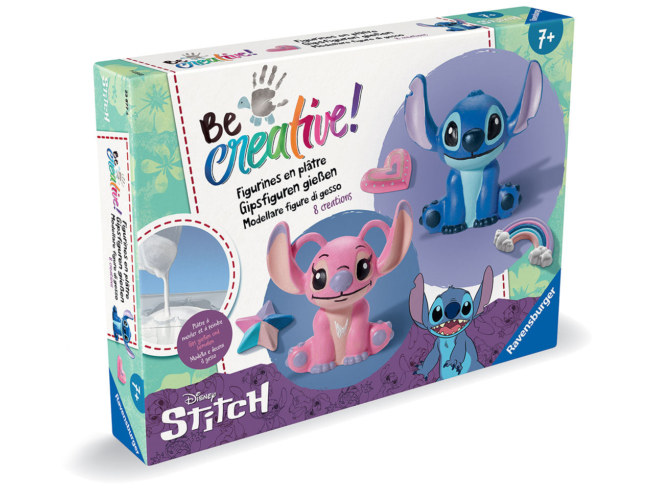 Be Creative Maxi: Creazioni in Gesso di Stitch - Set con Stampi e Colori Acrilici - Ravensburger $