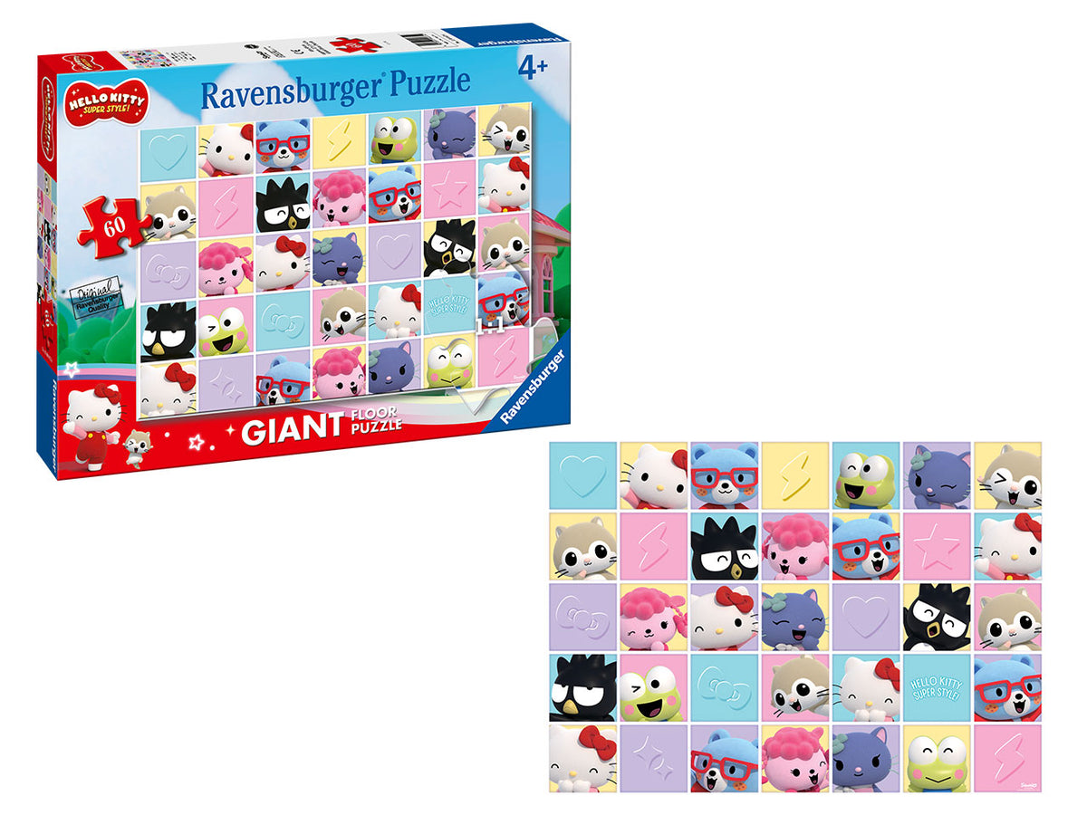 Puzzle Hello Kitty 60 Pezzi Giganti - Set con Pezzi Grandi - Ravensburger
