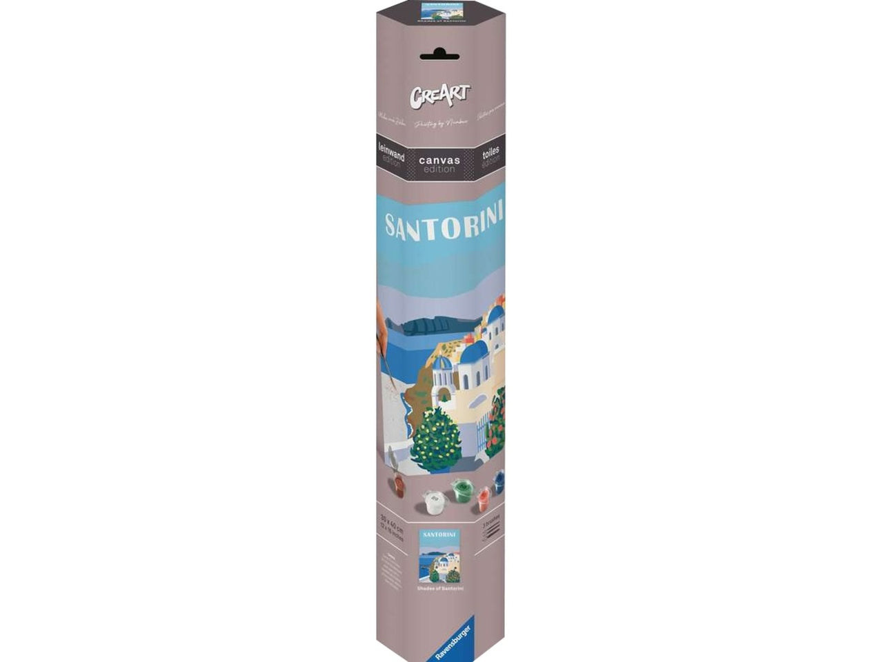 Ravensburger Creart Santorini, kit per dipingere con i numeri, 40x30 cm per ragazzi dai 14+ anni