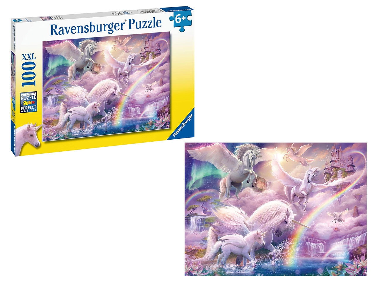 Puzzle Unicorno Pegaso, 100 Pezzi XXL, Puzzle per Bambini, Collezione Fantasy, Età Raccomandata 6+ - Ravensburger