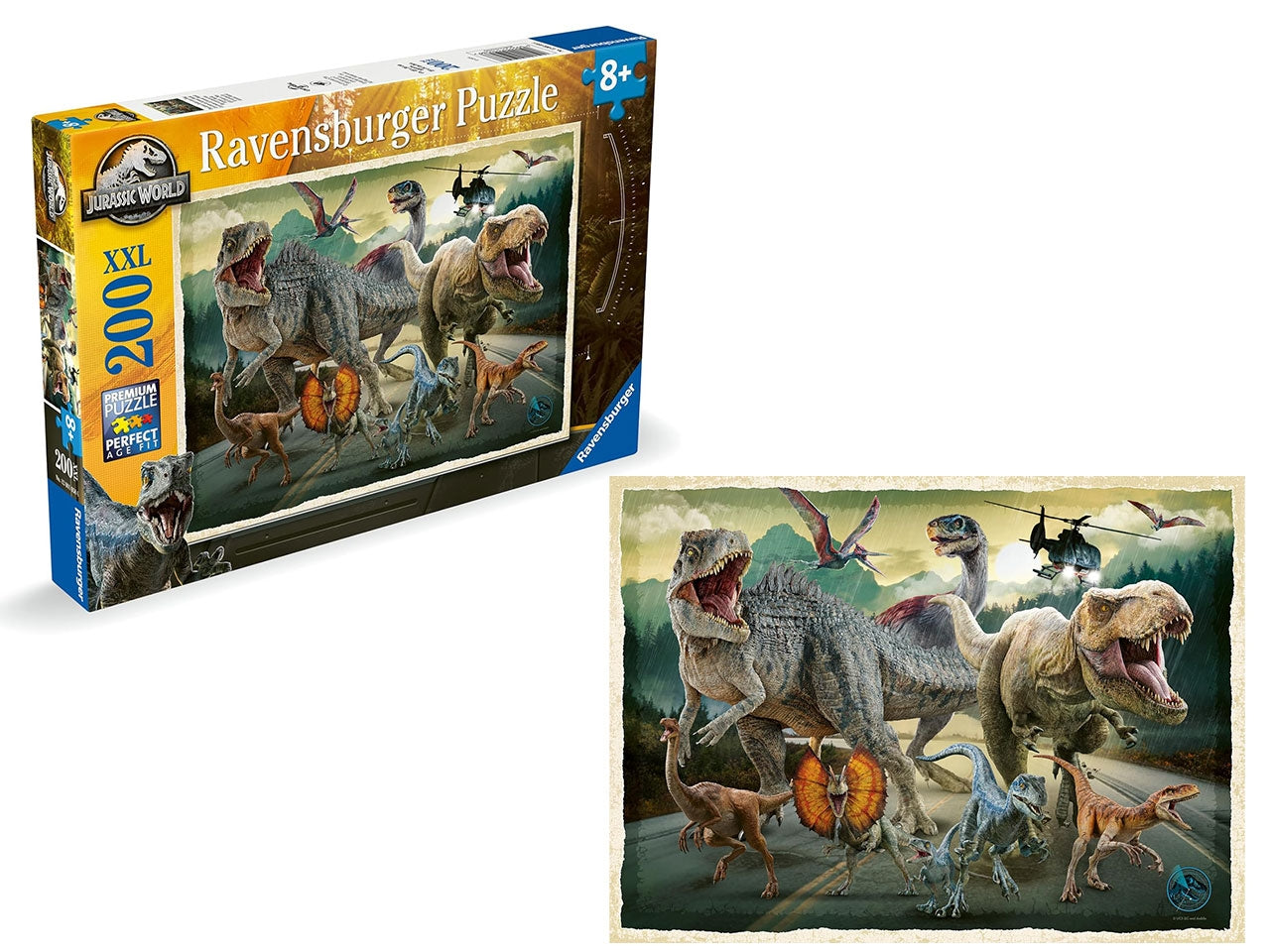 Puzzle 200 pezzi XXL Jurassic World, Idea Regalo per Bambini 8+ Anni, Gioco Educativo - Ravensburger