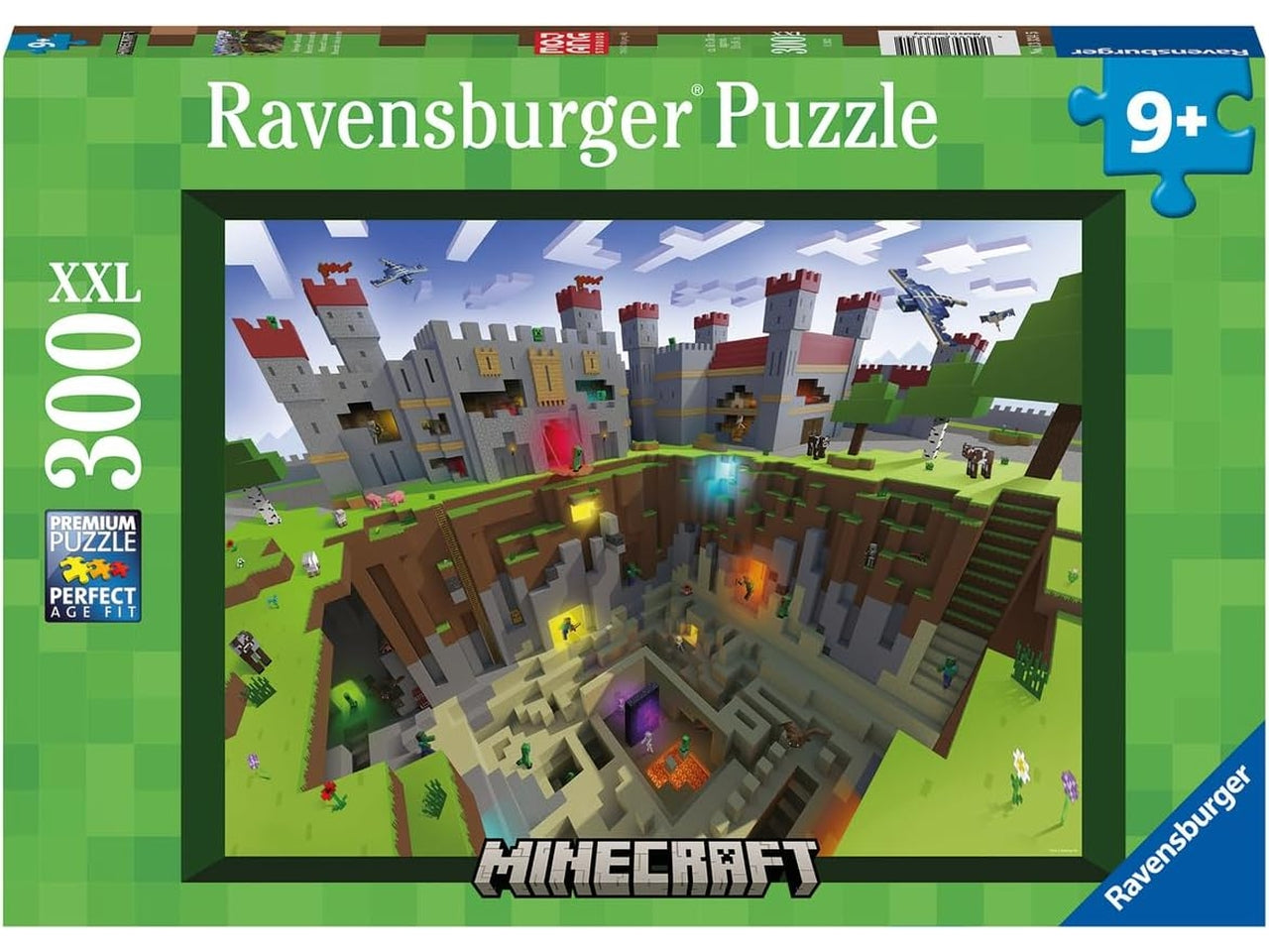 Puzzle 300 Pezzi XXL Minecraft, Idea Regalo per Bambini 9+ Anni, Gioco Educativo - Ravensburger