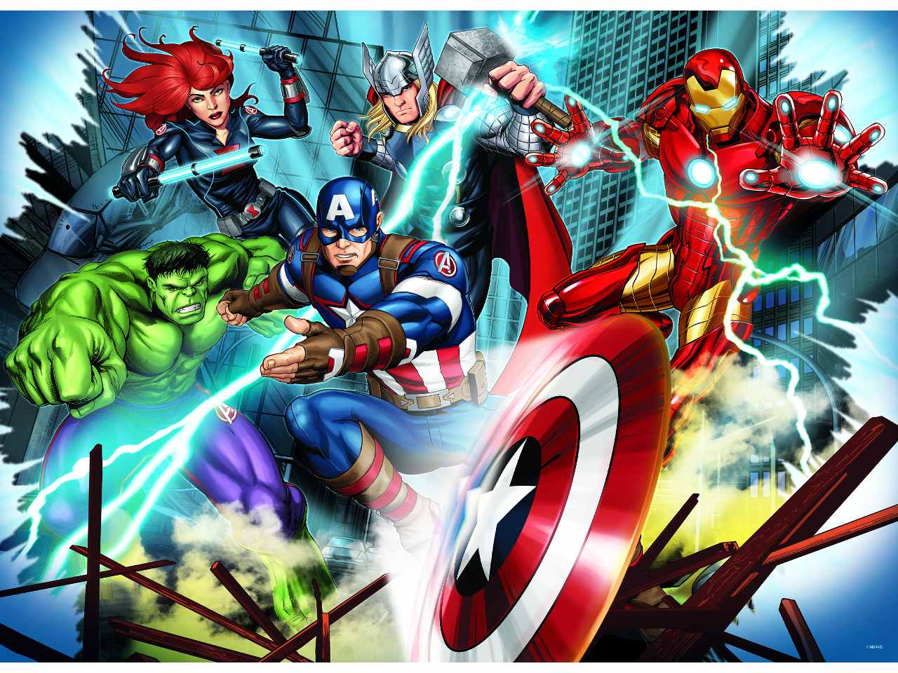 Marvel puzzle df maxi floor 150 avengers