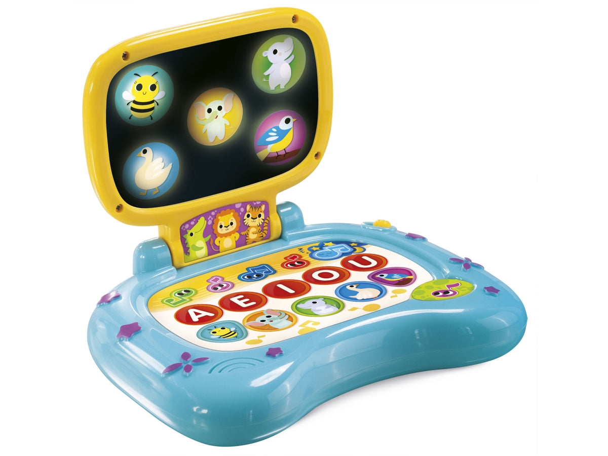 Carotina baby laptop led screen con luci, melodie e funzione ninna nanna $