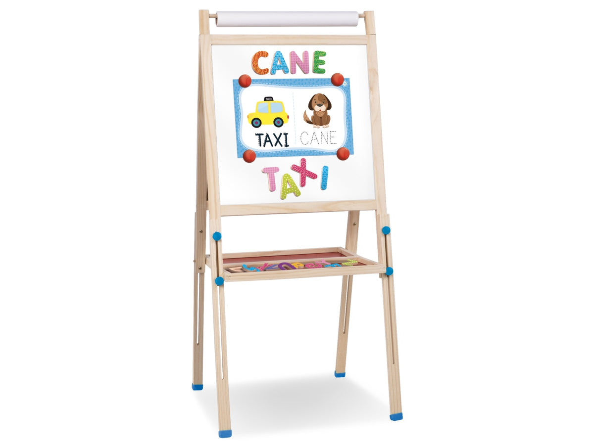 Montessori lavagnona legno cresce con te