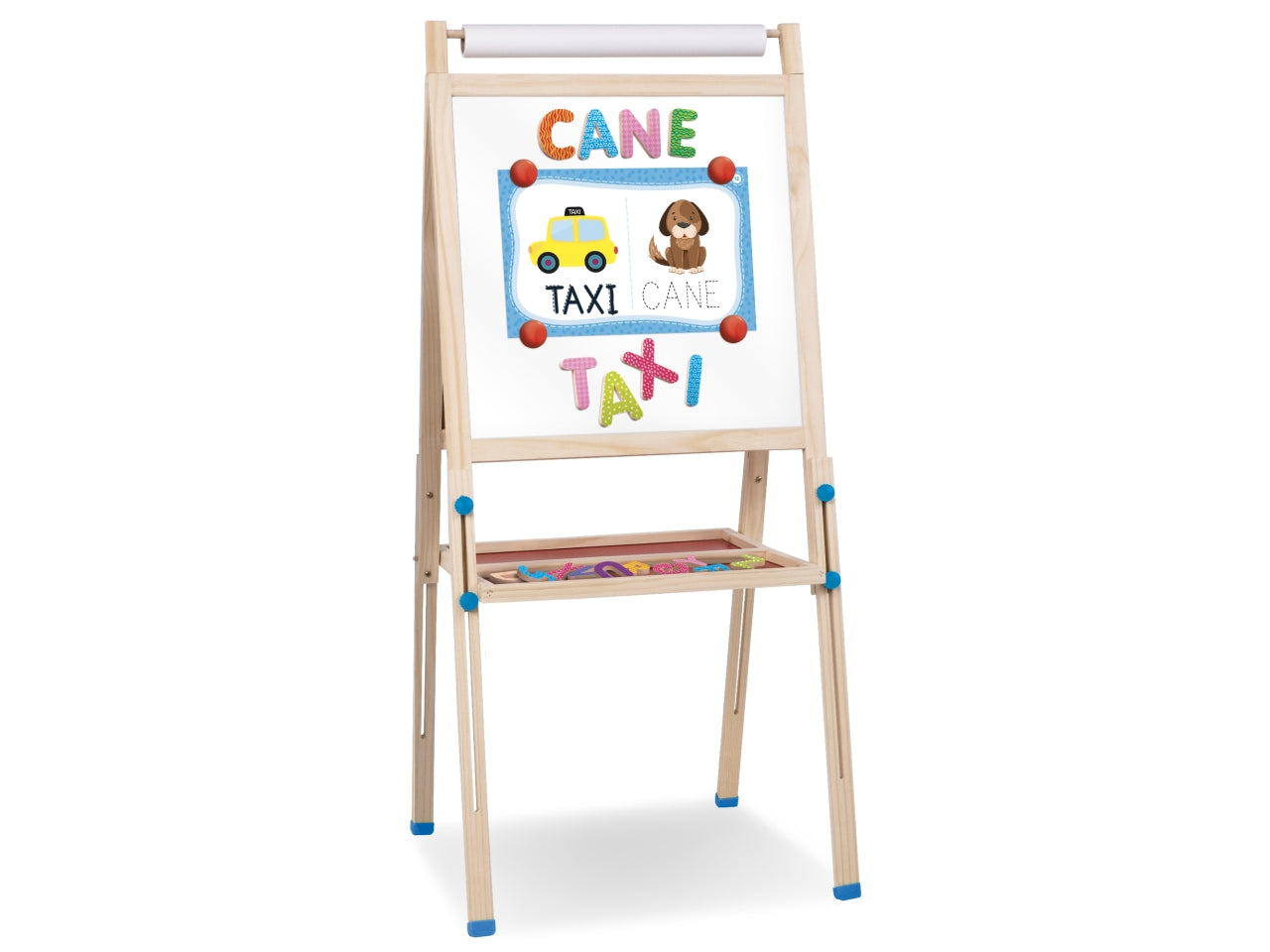 Montessori lavagnona legno cresce con te