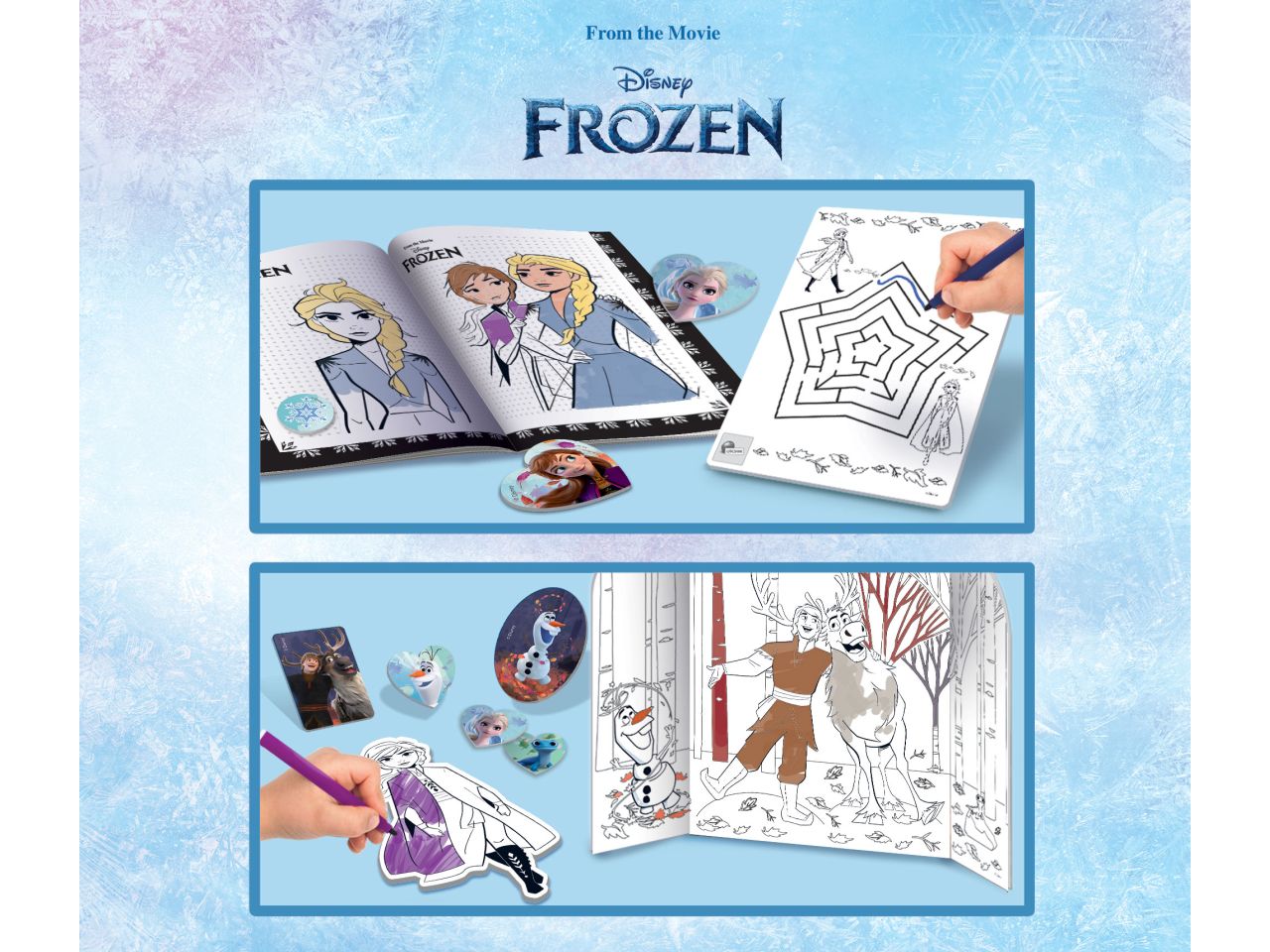 Frozen zainetto coloring and drawing school