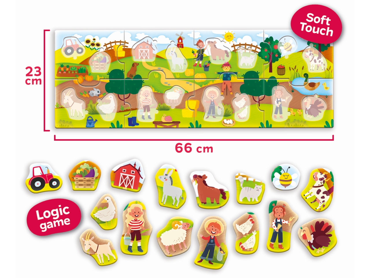 Carotina baby puzzle panorama the farm