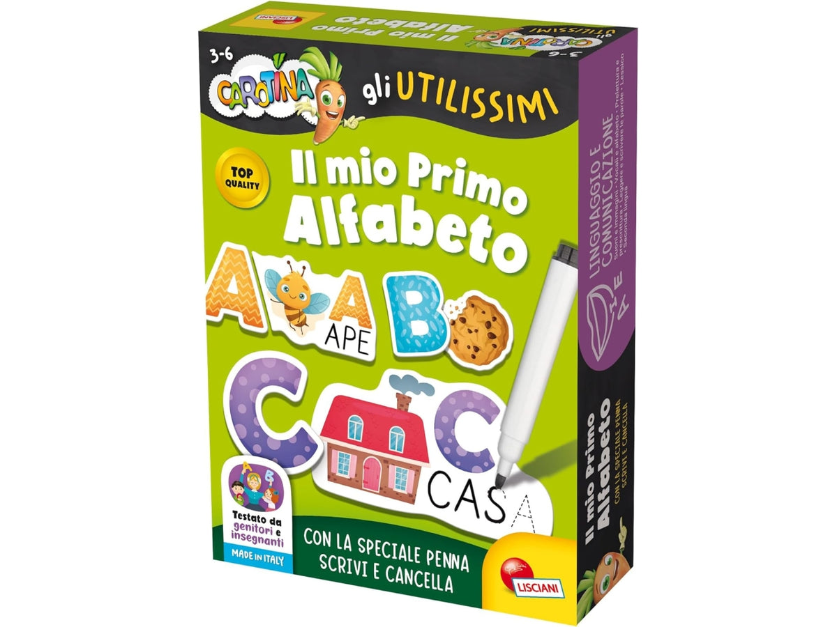 Carotina gli utilissimi il mio primo alfafeto, gioco educativo per bambini dai 3-6 anni lisciani