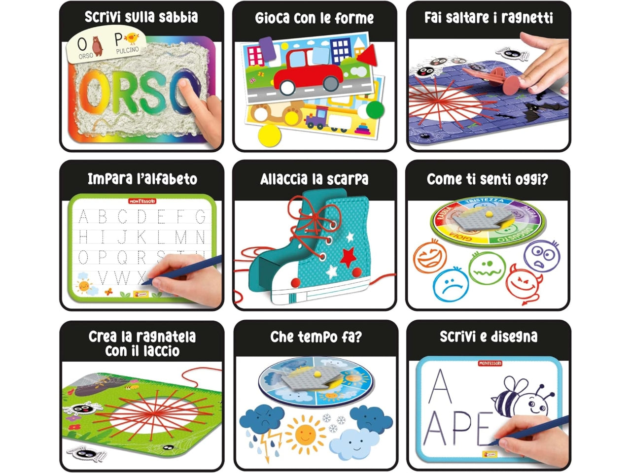 Montessori il mio banchetto dei giochi educativi