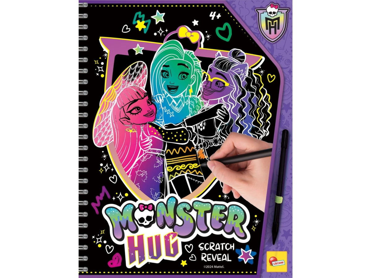 Monster high libro colorato da grattare con penna per bambine 4+ - Lisciani $