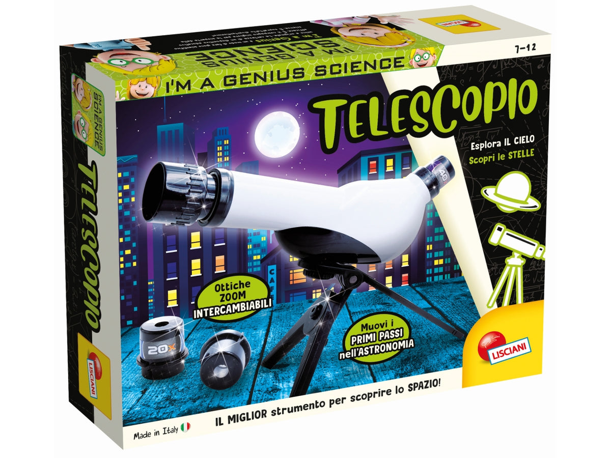 Gioco Scientifico I'm a Genius Il Telescopio - Multicolor, per Bambini 7-12 Anni, Lisciani