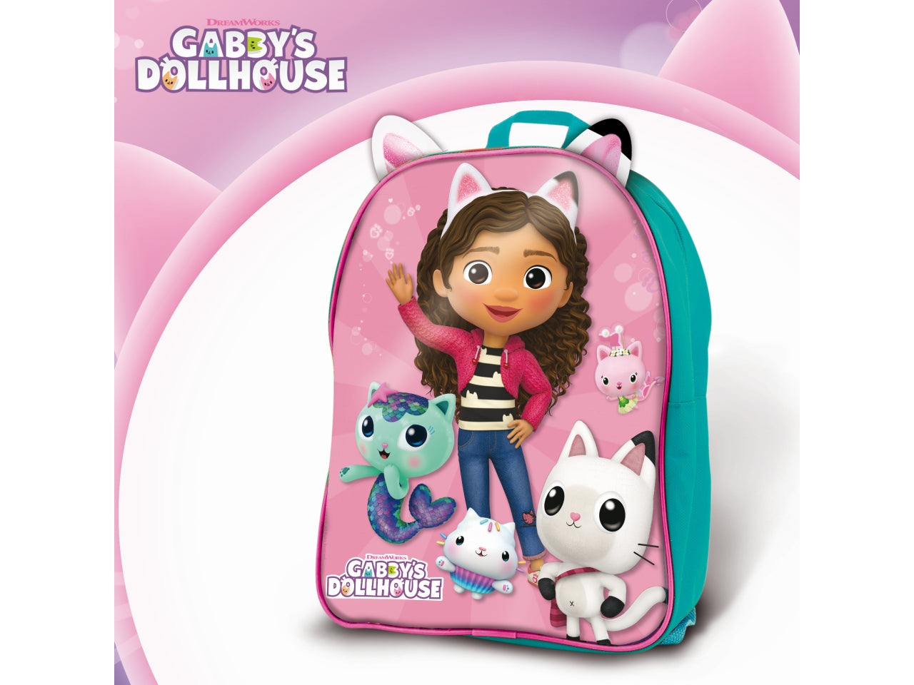 Gioco Creativo Gabby's Dollhouse Zainetto Coloring and Drawing School - Multicolor, per Bambini da 4 Anni, Lisciani