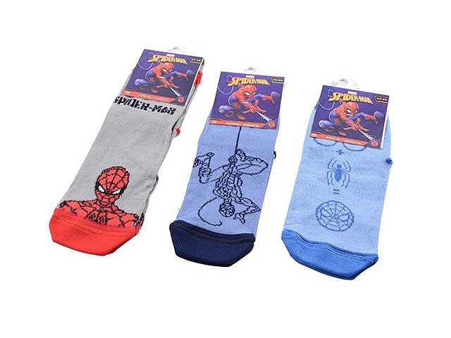 Spiderman calza corta taglie 23/26+27/30+31/34 assortiti
