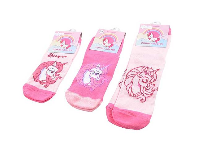 Unicorno calza corta taglie 23/26+27/30+31/34 assortiti