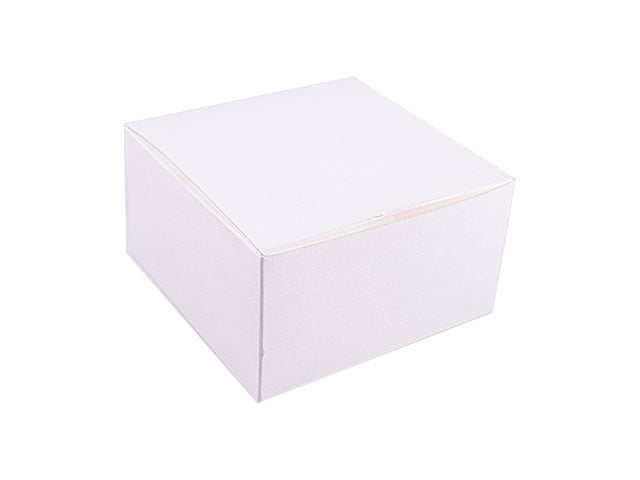 Scatola seta bianco pieghevole 19x19x9cm