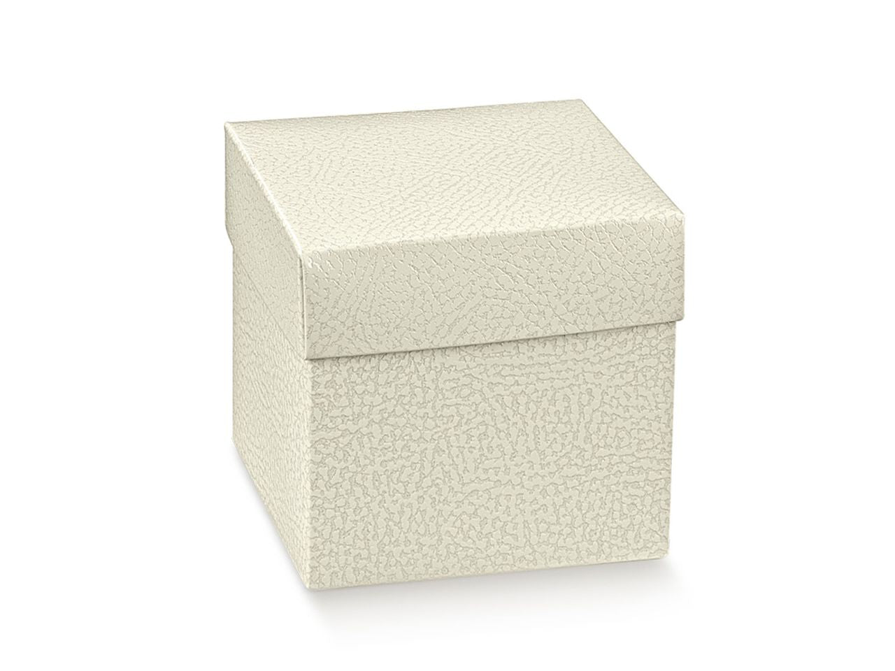 Linea pelle bianca scatola con coperchio 20x20x40cm