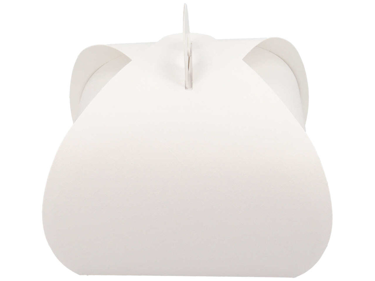 Scatola tortina linea fibra bianca misura 12x12x10cm