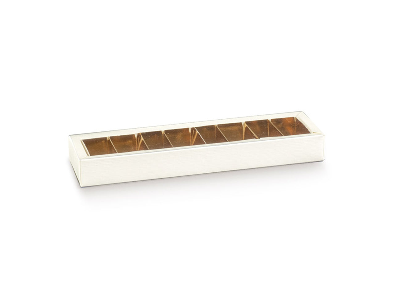 Scatola linea seta bianca quadrata + fascia 240x50x30mm