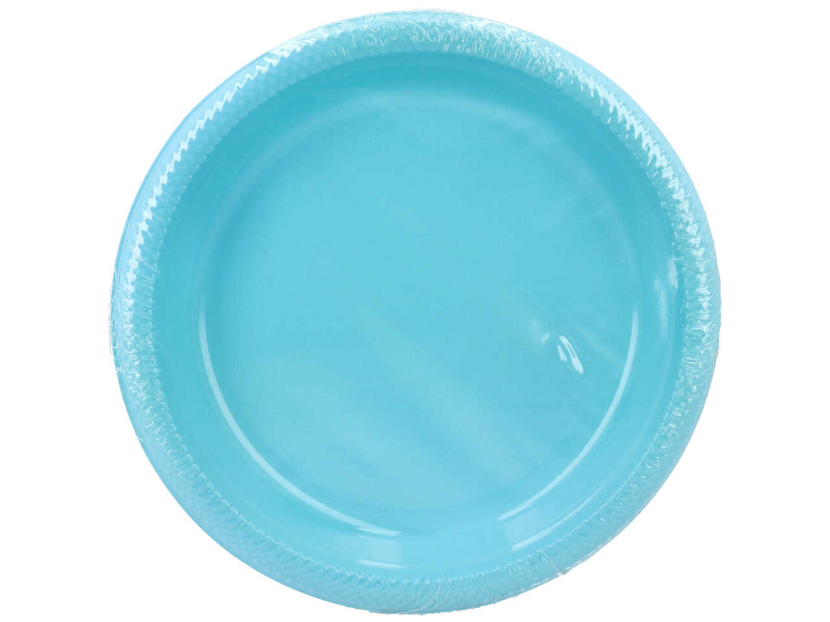 Piatto piano 22,8 cm . azzurro 10 pezzi $