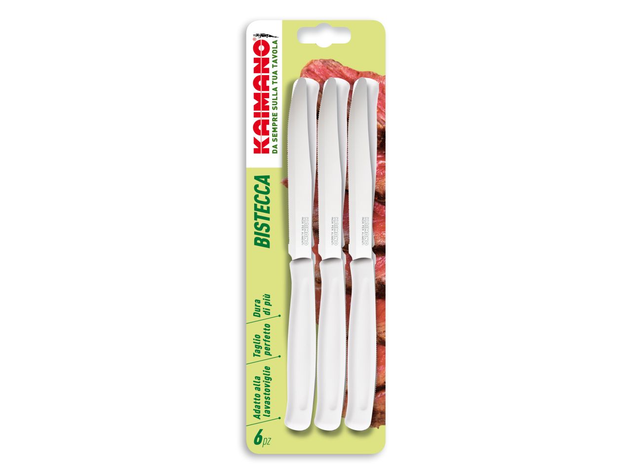Coltelli da bistecca bianco dinamik 6 pezzi