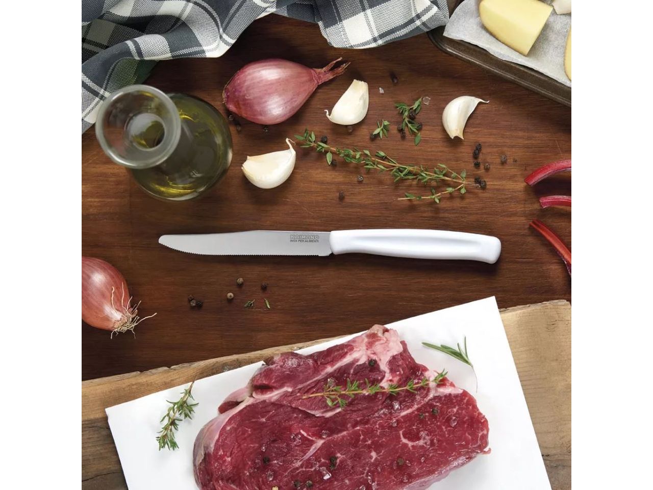 Coltelli da bistecca bianco dinamik 6 pezzi