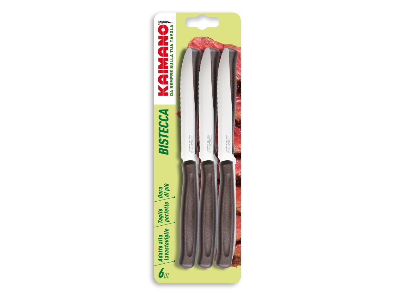 Coltelli da bistecca marrone dinamik 6 pezzi