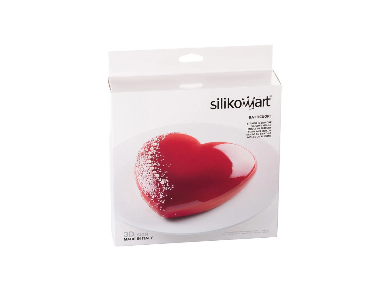 Stampo in silicone a forma di cuore 205x198xh.63mm
