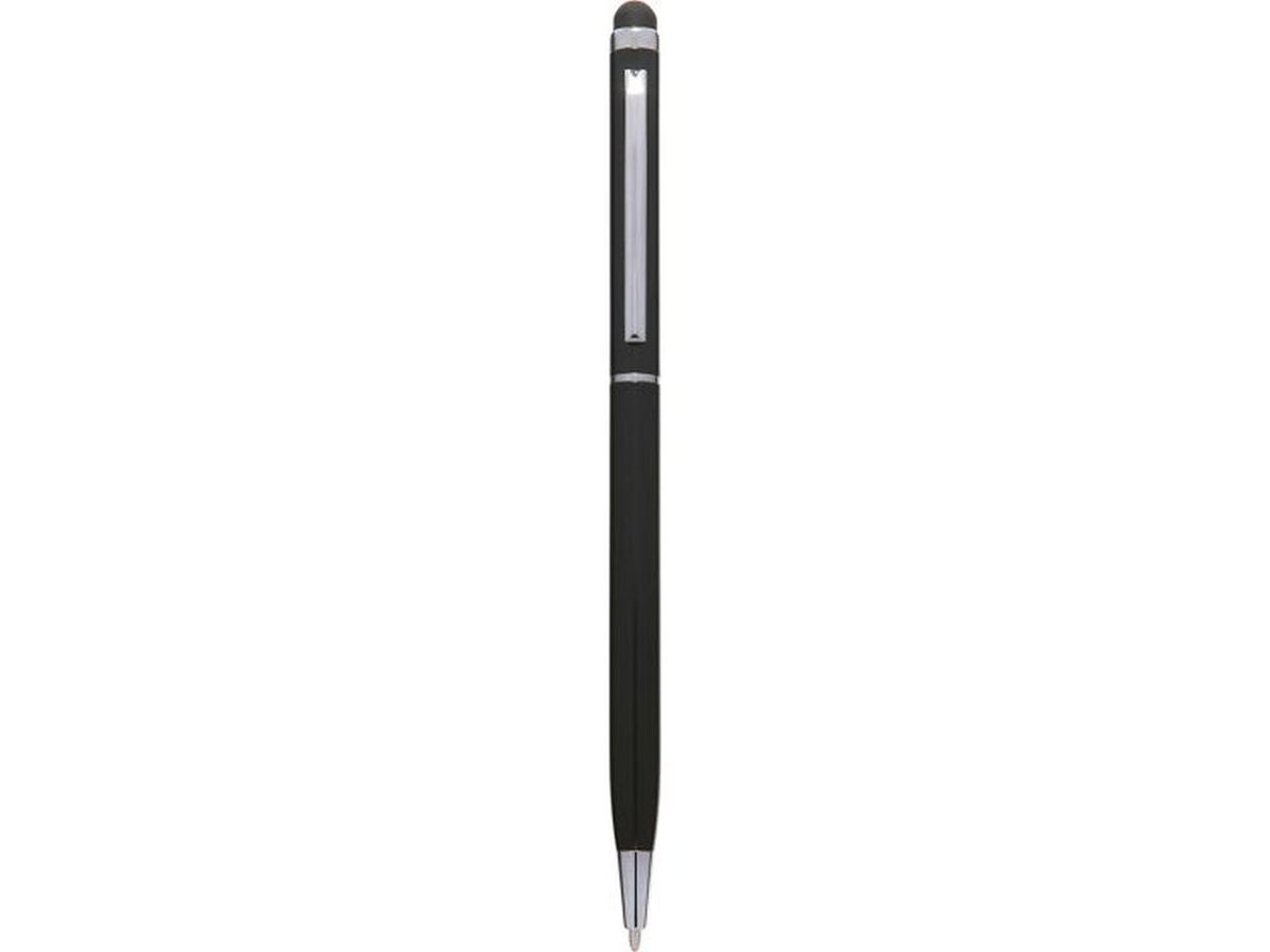 Penna a sfera con touch screen in alluminio nera
