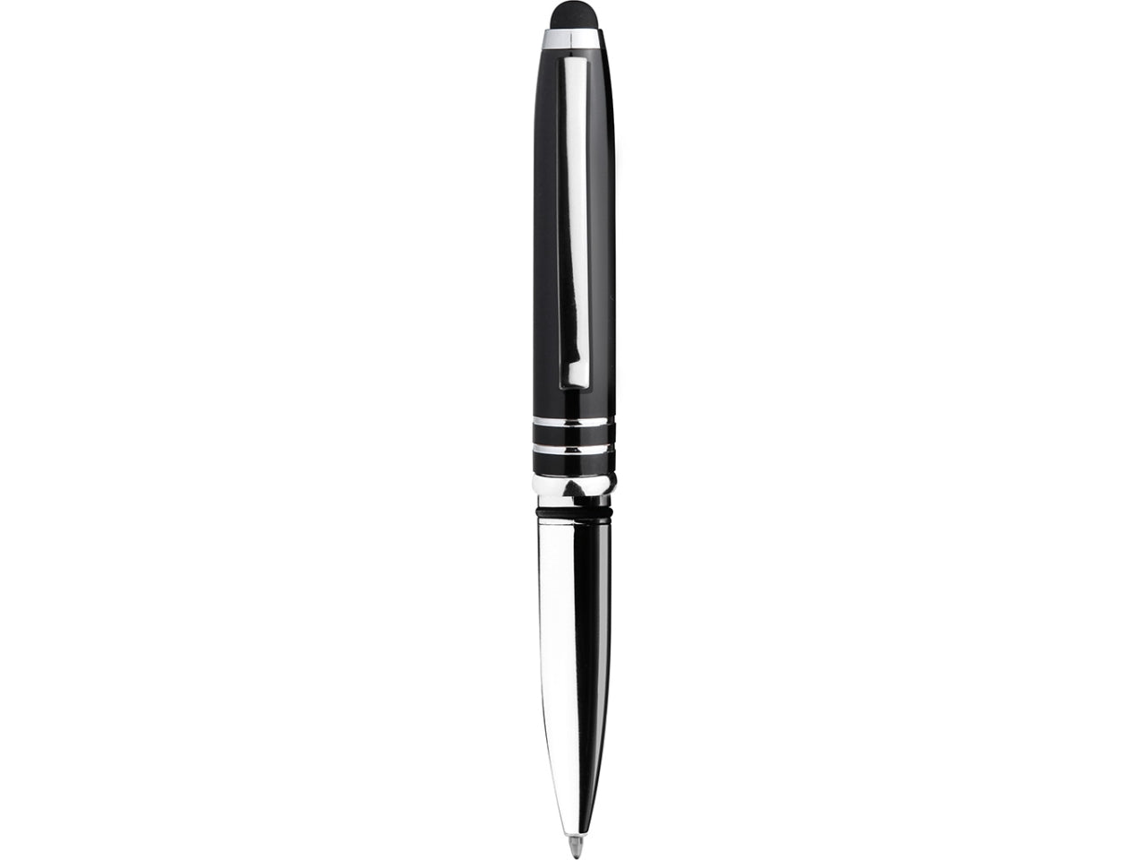 Penna sfera con touchscreen in plastica e metallo colore nero
