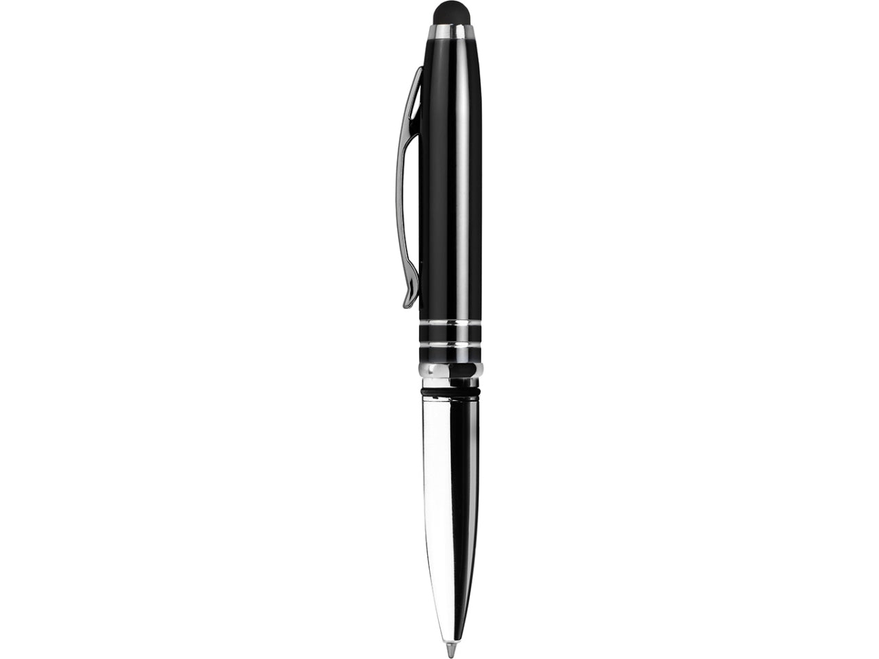 Penna sfera con touchscreen in plastica e metallo colore nero