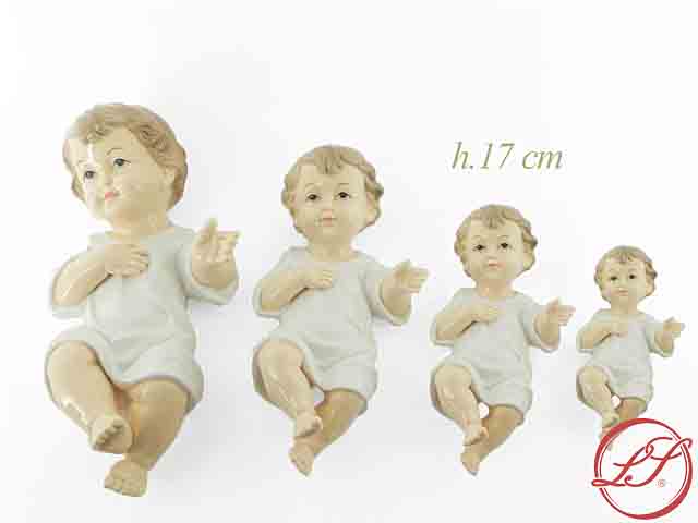 Gesu' bambino in porcellana misura h.17cm