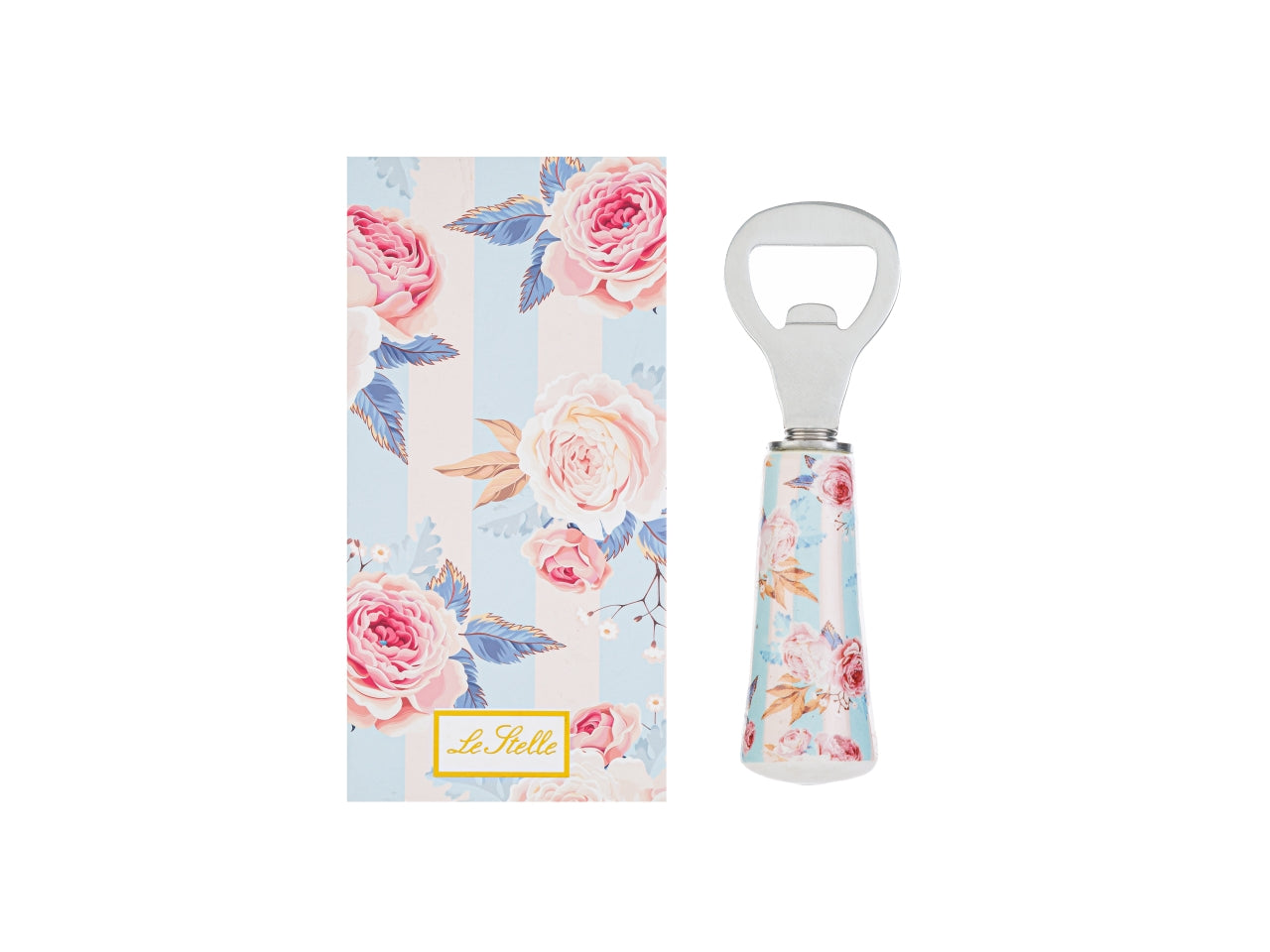 Apribottiglie stripes and roses misura 12cm
