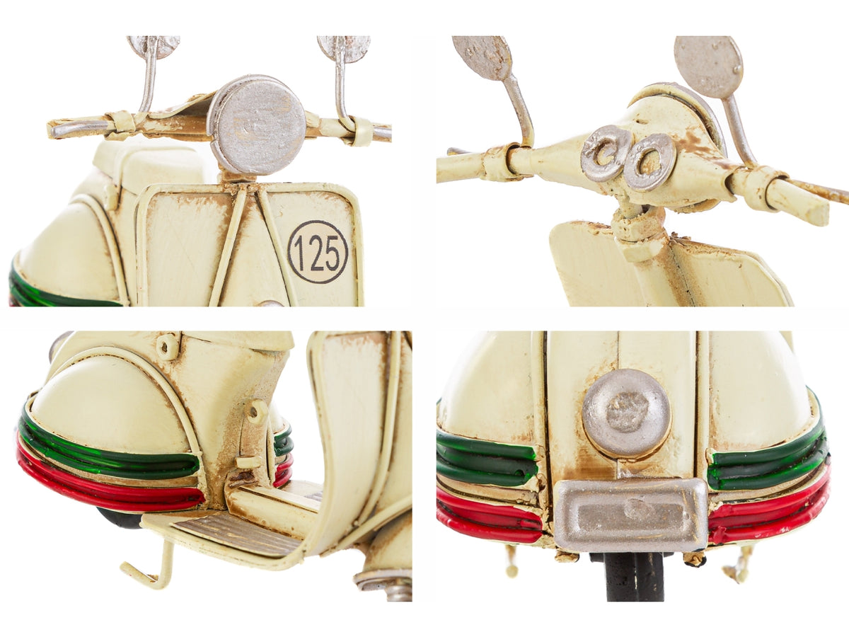 Vespa modellino decorativo in metallo beige 11,5x7 cm - Le Stelle
