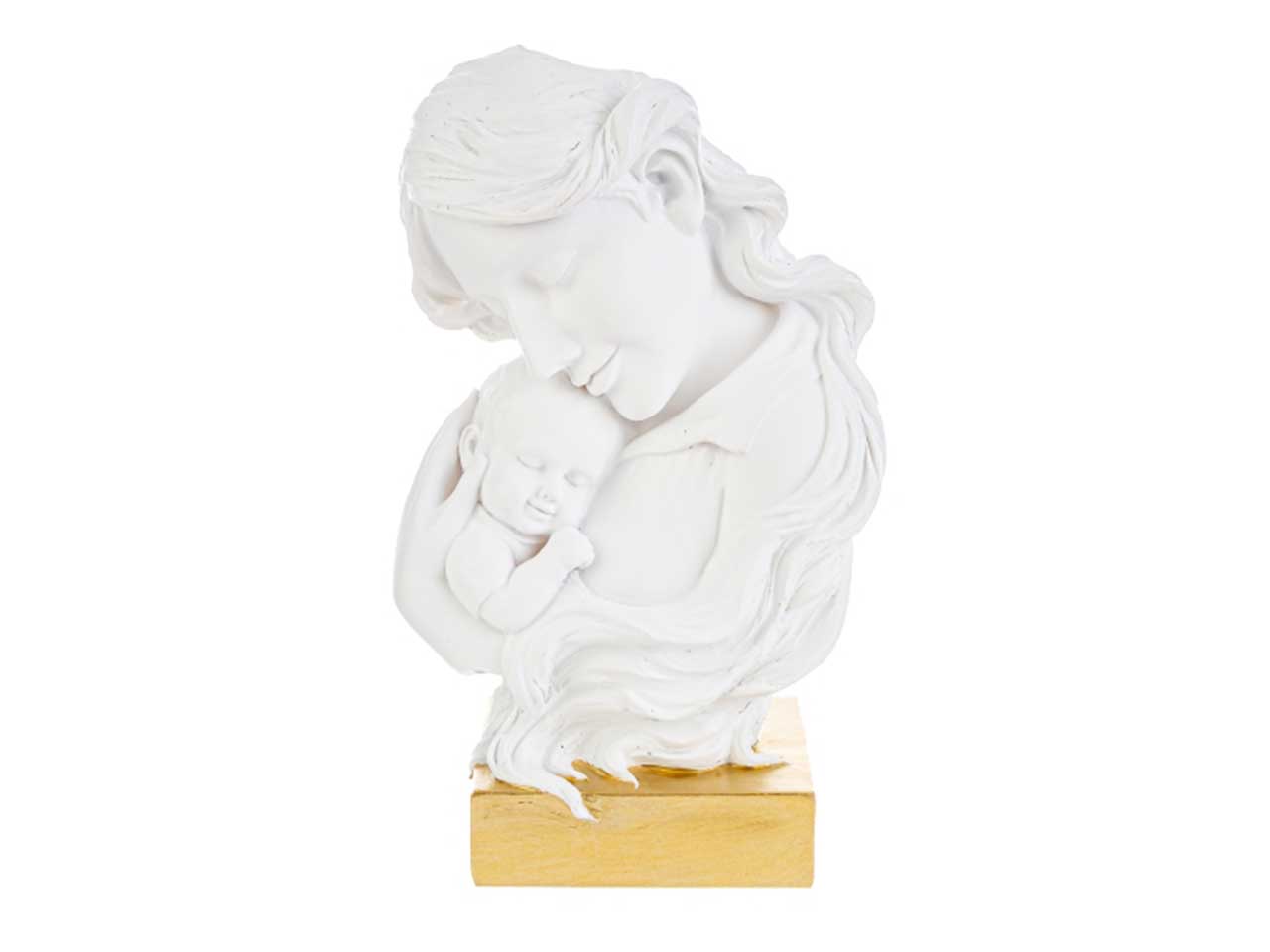 Maternita' in resina colore bianco misura 12,5x6,5cm