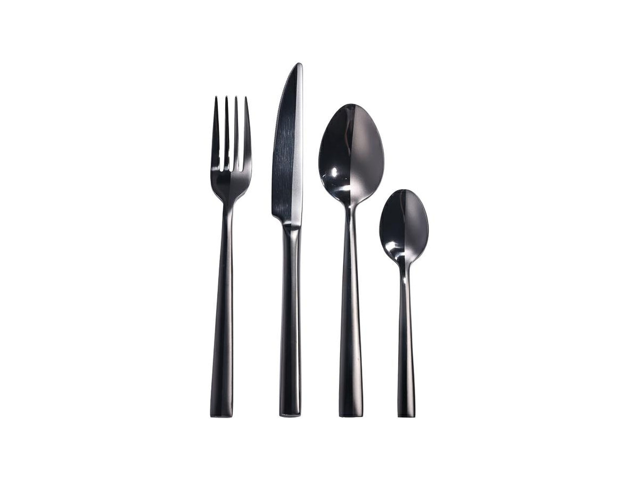 Posate in acciaio black set da 24 posate