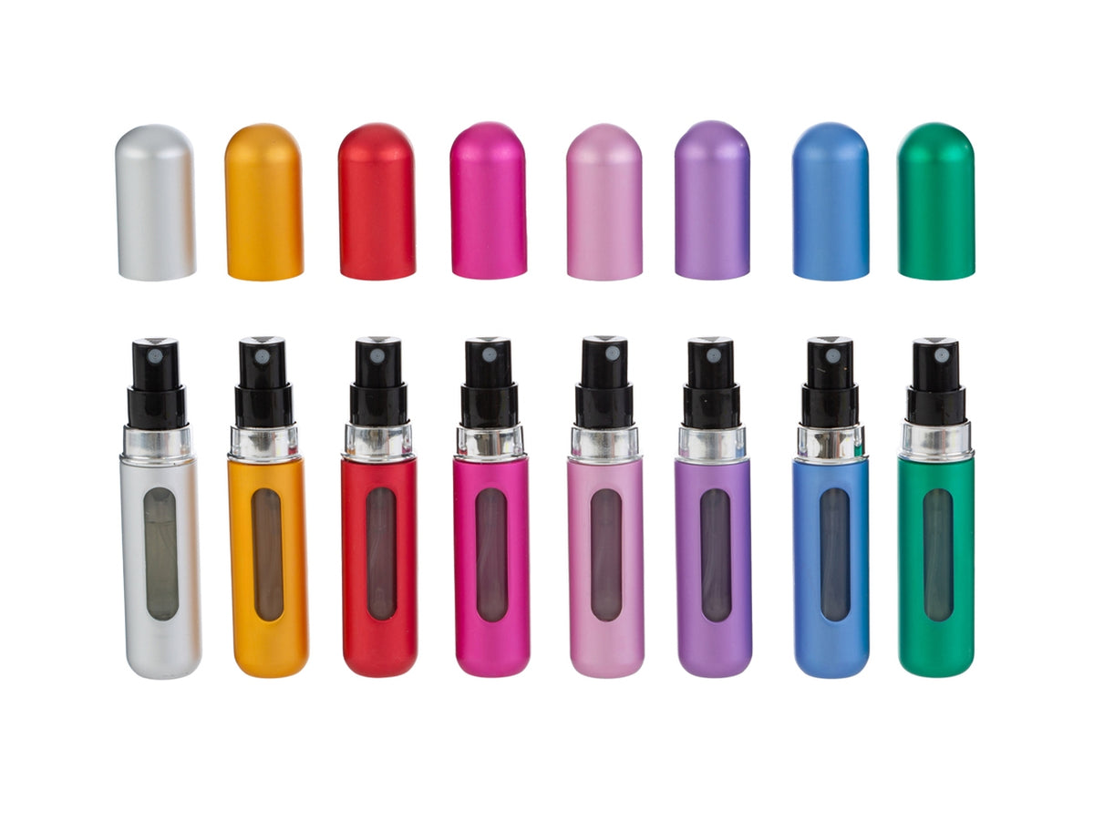 Portaprofumo spray 5ml ricaricabile 8cm 8 colori assortiti