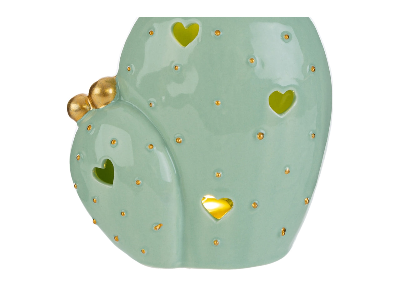 Cactus led porcellana 9,5x5,5xh.15cm con shopper