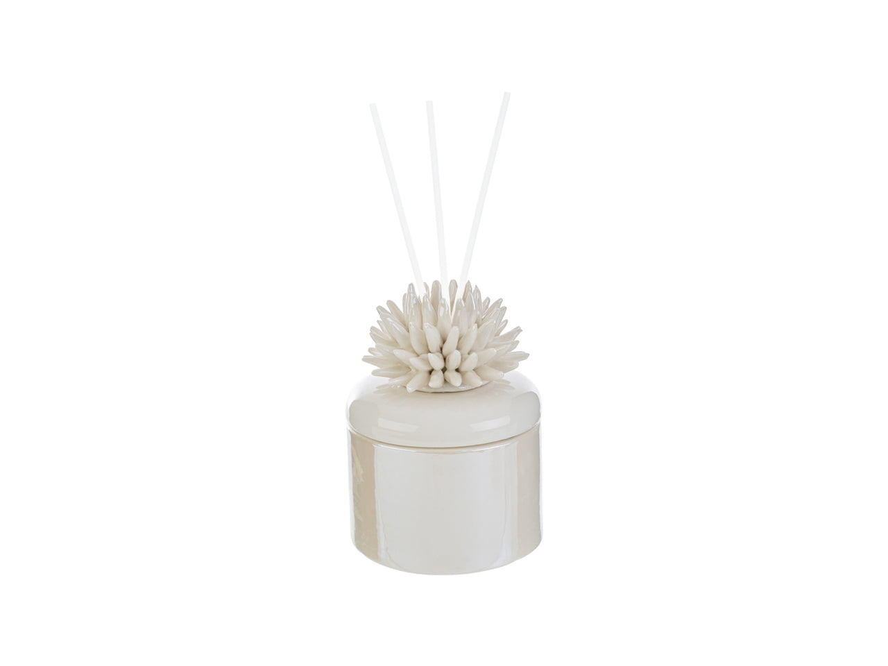 Profumatore corallo porcellana bianca 8,5x8,5xh.11,5cm con astuccio