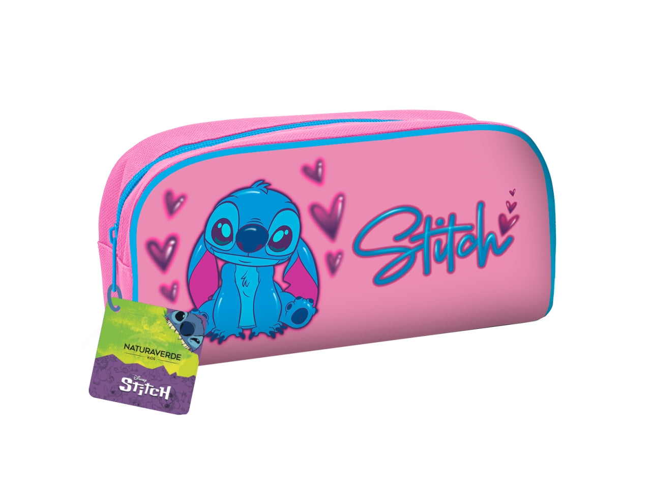 Beauty case set regalo di stitch contenente 1 shampoo da 100ml, 1 bagnoschiuma da 100ml e un beauty case misure 22,5x12,5x6cm