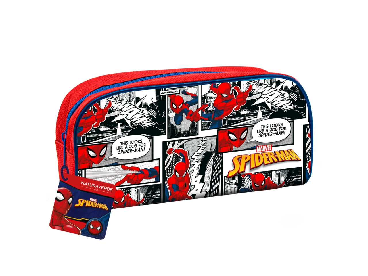 Beauty case set regalo di spiderman contenente 1 gel doccia da 100ml, 1 shampoo delicato da 100ml e un beauty case misure 22,5x12,5x6cm