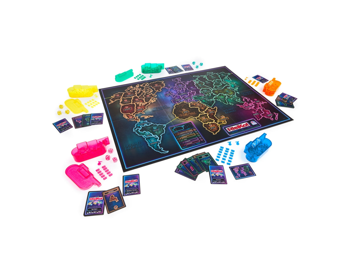 Risiko! Deluxe: Gioco da Tavolo Strategico, Carta e Plastica, Multicolore, Età 10+, Plancia Extra Large, Obiettivi Segreti - Spin Master