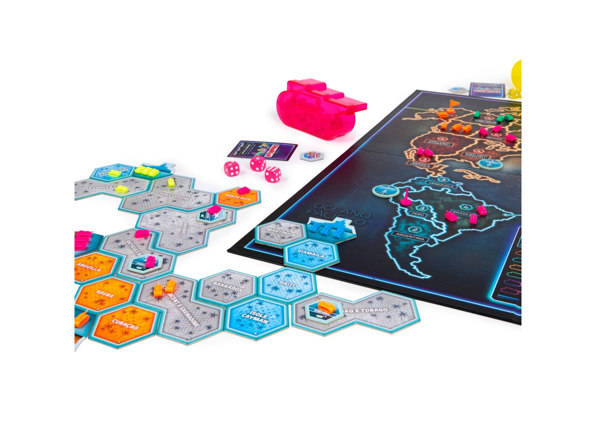 Risiko! Deluxe: Gioco da Tavolo Strategico, Carta e Plastica, Multicolore, Età 10+, Plancia Extra Large, Obiettivi Segreti - Spin Master