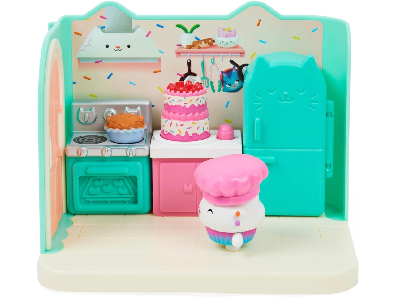 Gabby's Dollhouse, la cucina con gattino, set le stanze della casa, per bambine dai 3+ anni - Spin Master
