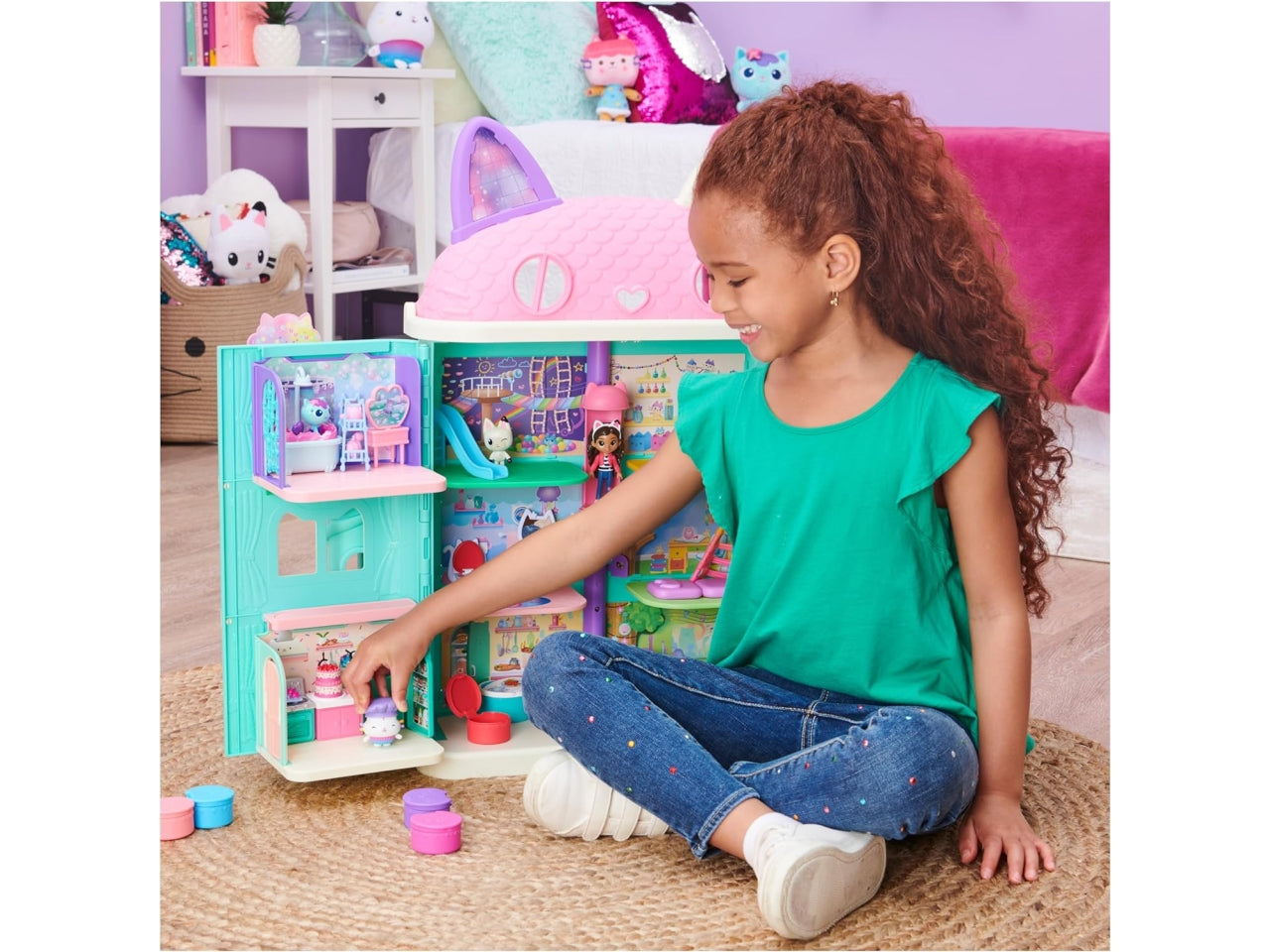 Gabby's Dollhouse, la cucina con gattino, set le stanze della casa, per bambine dai 3+ anni - Spin Master